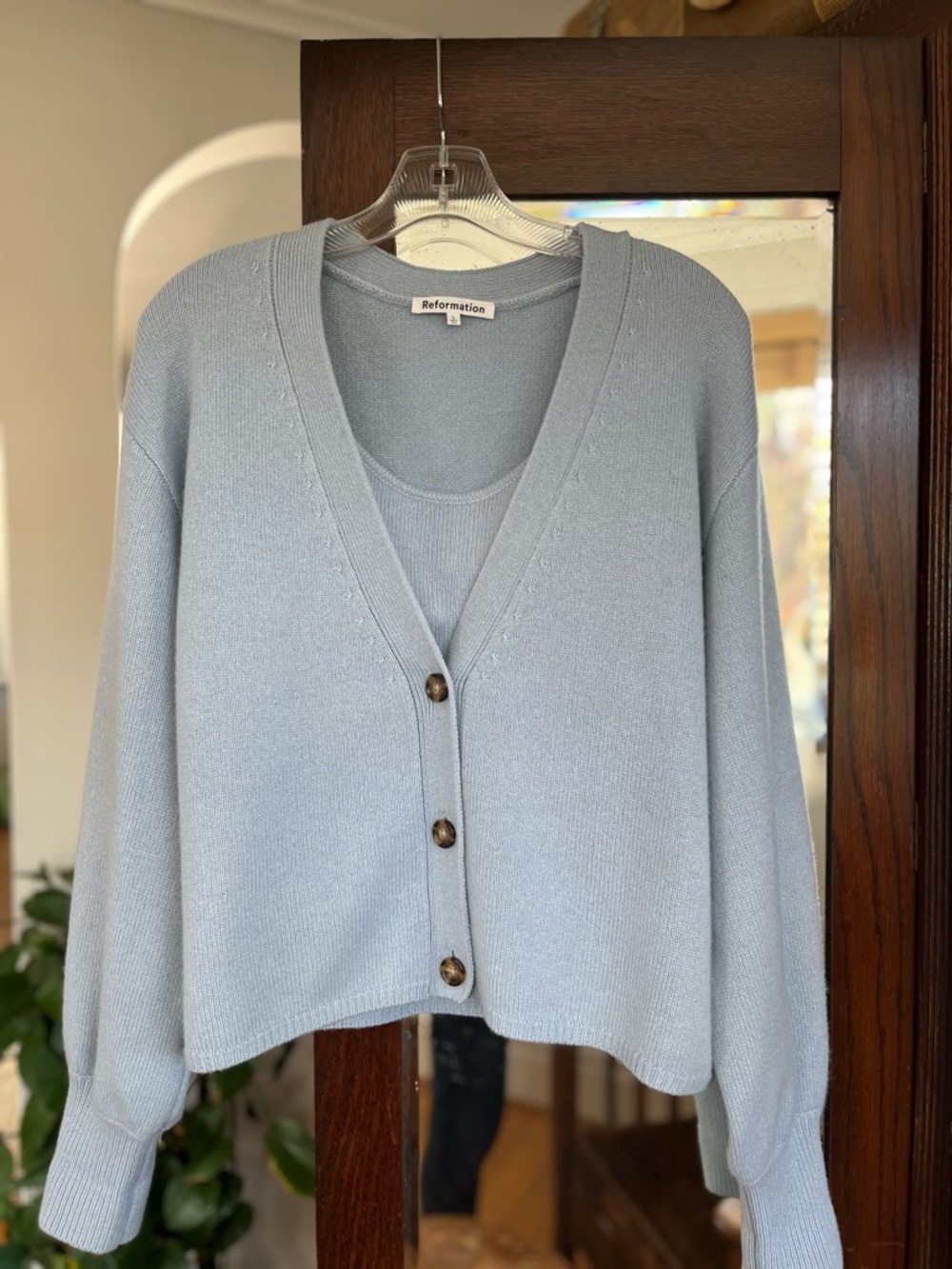 REFORMATION Varenne Cashmere Sweater and Camisole Set. Worn twice. Size Large.